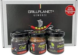 "Grillplanet" prieskonių dovanų rinkinys Aukščiausios kokybės kepimo ir kepsnių prieskoniai bei grilio prieskoniai be priedų