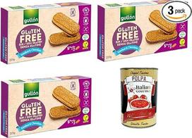 "Gullon Sandwich Chocolate", sausainiai su avižų ir šokolado kremo įdaru, be glitimo, be glitimo, veganiški, 3 x 220 g + itališka gurmaniška polpa 400 g