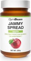 "GymBeam Jammy Spread" - želė užtepėlė be cukraus, vaisių užtepėlė su vaisių gabalėliais, be riebalų, mažai kalorijų, idealiai tinka lieknėjant, skaniai saldi, puikiai tinka duonai, košėms ir desertams (220 g, obuolys)