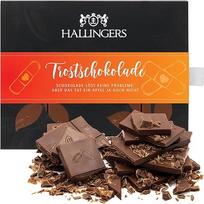 "Hallingers Genuss Manufaktur" šokolado dovana - plytelė gryno pieno kakavos - rankų darbo be alkoholio, elegantiška dovanų pakuotė "Patogus šokoladas", maloni dovanų idėja