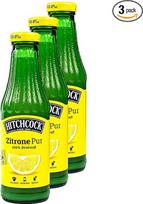 "Hitchcock" - 3 pakuočių "Premium" citrinų sulčių pakuotė Grynos 100 % tiesioginės sultys - maždaug 15 citrinų sultys 0,5 litro stikliniame butelyje