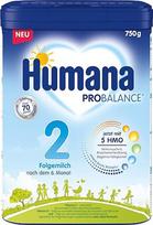 "Humana" 2 papildomi pieneliai su 5 HMO - natūralus žarnyno sveikata kūdikiams nuo 6 mėnesių, palaiko imuninę sistemą, 750 g