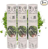 "Hyaku-Pa" žalioji arbata, ekologiška "Matcha" milteliai ir "Sencha" aukščiausios kokybės japoniška arbata, "No Brew Ocha", karšta ir šalta, "Focus" ir sportas, 100 % natūrali (3 popierinės skardinės su 9 šviežiomis pakuotėmis po 22,5 g)