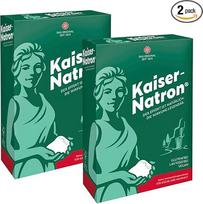 "Kaiser Natron" milteliai, 1 x 250 g (2 pakuotės), grynas natrio vandenilio karbonatas virtuvei ir buičiai, milteliai, be glitimo, veganiški, be laktozės