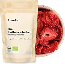 "Kamelur" ekologiškos šaltyje džiovintos braškės 250 g - Ekologiški braškių traškučiai