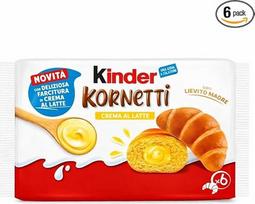 "Kinder Kornetti" kruasanai su pieno kremo įdaru ir "Lievito Madre", 6 vnt., 270 g