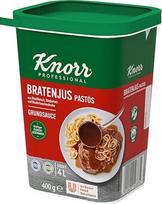"Knorr Bratenjus" pastos (universalus naudojimas kaip skaidrios padažo sultys, padažas ir rudasis padažas), 400 g (pakuotė po 1 vnt.)