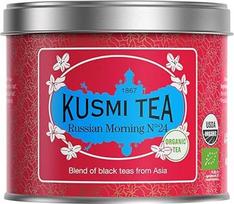 "Kusmi Tea" - "Russian Morning N°24" - ekologiška juodoji arbata - Azijos juodųjų arbatų mišinys - "Grand Yunnan", Ceilonas ir Asamas - biri arbata - 100 g metalinė skardinė - kiekis maždaug 50 puodelių