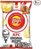 "Lay's KFC Kentucky Fried Chicken" traškūs bulvių traškučiai su prieskoniais sėkmingam vakarėliui (9 x 150 g)