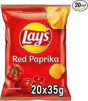 "Lay's Red Paprika" - traškūs bulvių traškučiai su prieskoniais sėkmingam vakarėliui - 20 x 35 g