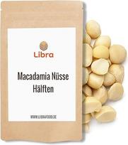 "Libra" 1 kg makadamijos riešutų puselės, natūralios, makadamijos branduoliai, makadamijos riešutai, žaliaviniai ir nesūdyti, aukščiausios kokybės, libra food