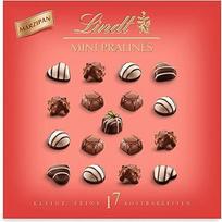 "Lindt Marzipan" mini šokoladiniai saldainiai | 90 g | Šokoladinė dėžutė su 17 šokoladinių saldainių 6 rūšių | Šokoladinė dovana