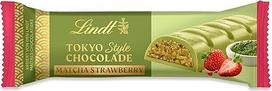 "Lindt Tokyo Style Bar", 40 g batonėlis, baltasis šokoladas su Matcha, braškėmis ir traškiais Genmai, šokolado batonėlis, išskirtinis asortimentas