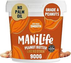 "ManiLife" kreminis žemės riešutų sviestas, 900 g, skrudintas, su baltymais, be pridėtinio cukraus ir palmių aliejaus, žemės riešutų sviestas, pagamintas iš vienos kilmės Argentinos žemės riešutų (pakuotė gali skirtis)