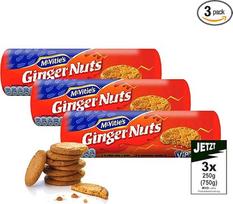 "McVitie's" imbieriniai riešutai 3x 250g (750g) Klasikiniai imbiero skonio sausainiai