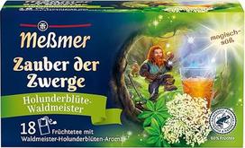 "Meßmer Magic of the Nykštukai" Vaisių arbata su šeivamedžio žiedų aromatu Išskirtinė internetu 18 arbatos maišelių Magiškai saldi veganiška arbata