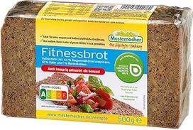 "Mestemacher Fitness Bread Vegan", "Nutri Score A", daug skaidulų turinti ruginė pilno grūdo duona iš savo malūno, šviežiai malta, tinka diabetikams, 7 riekelės, 500 g