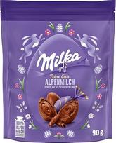 "Milka Fine Eggs Alpine Milk" - švelnūs tirpstantys velykiniai šokoladiniai kiaušiniai iš 100 % Alpių pieno šokolado - 90 g