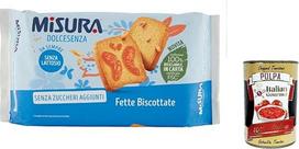 "Misura Biscottate Dolcesenza Rusks" sausainiai be pridėtinio cukraus, 320 g + "Italian Gourmet Polpa", 400 g, 6 vnt.