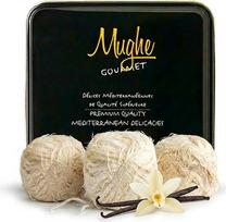 "Mughe Gourmet Turkish Cotton Candy Pismaniye Sweet" (12 pūkų) - Speciali Halva saldainių dovanų dėžutė - saldainiai "Pishmaniye" - tradicinė siūlinė Halva - puiki dovana gimtadienio, tėvo dienos proga