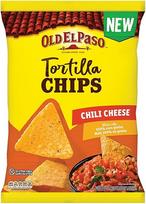 "Old El Paso Tortilla Chips Chilli & Cheese" - "Nachos" traškučiai iš kukurūzų, kepti su aitriųjų paprikų ir sūrio skoniu - be glitimo - 1 x 170g