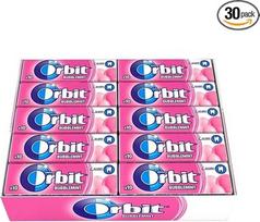 "Orbit Bubble Mint" be cukraus (30 x 10) Gražgarstės