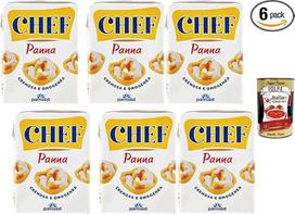"Parmalat Chef" grietinėlė 6 x 200 g Patvari grietinėlė makaronams, padažams, sriuboms virti, kreminės konsistencijos, itališka virtuvės laikymo pakuotė + itališka gurmaniška polpa