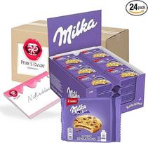 "Pere's Candy" saldainių rinkinys MILKA COOKIES SENSATIONS 24 x 52 g mini pyragaičiai - supakuoti atskirai + "Pere's Candy" saldainių užrašų knygutė DIN A7, 25 lapai
