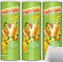 "Pom Bear Crizzlies Sour Cream Style" 3 vnt. pakuotė (3 x 150 g tūbelė) + "Pom Bear" blokas