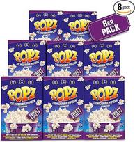 "Popz Sweet & Salty Popcorn", 8 vnt. (8 x 255 g), popkornai puikiam filmų žiūrėjimui namuose, skaniai sūrūs, saldūs, sūrūs ir skanūs popkornai mikrobangų krosnelėje, 2,04 kg