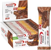 "Premier Protein Soft Crunch" batonėlis su 40% baltymų ir trigubu šokoladu 12x40g - geresnis baltymų kiekis + mažas cukraus kiekis + palmių derlius
