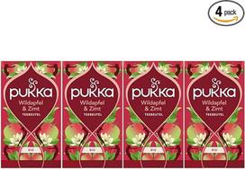"Pukka" ekologiška vaisių arbata "Laukinis obuolys ir cinamonas" | Laukinis obuolys, apelsino žievelė ir cinamonas | 4 x 20 arbatos maišelių