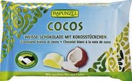 "Rapunzel" ekologiškas baltasis šokoladas su kokosų gabalėliais 100 g