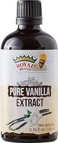 "Royal Brand" grynas vanilės ekstraktas / 3,74 fl oz / 110 ml / Stiklinis buteliukas geresnei kokybei / Be cukraus / Be cukraus