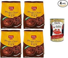 "Schar Muffin Choco" pyragas be glitimo, su šokoladu ir kakava, specialiai glitimo netoleruojantiems žmonėms 4 x 225 g + itališkas gurmaniškas pyragas "Polpa" 400 g