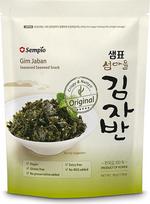 "Sempio" traškūs jūros dumblių užkandžiai (originalūs, 50g) - pikantiški jūros dumblių pabarstukai su prieskoniais, sveiki korėjietiški užkandžiai Vegan, be konservantų, be laktozės