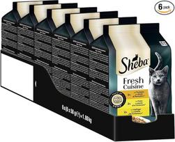 "Sheba" porcijinis maišelis kačių maistui "Fresh Cuisine Taste of Rome" su kalakutiena ir vištiena, 6 x 6 x 50 g - puikus kačių maistas iš kalakutienos ir vištienos