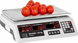 "Steinberg Systems" kontrolinės svarstyklės 40 kg / 2 g Stalo svarstyklės Skaitmeninės svarstyklės 7 atminties lizdai LED ekranas Integruota baterija