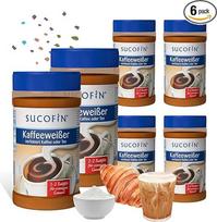 "SUCOFIN Coffee Whiter", 6 vnt. x 400 g skardinė, rafinuoja kavą ir arbatą, lengvai tirpsta, ilgai išlieka, puikiai pakeičia pieno miltelius - 6 vnt.