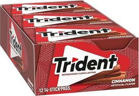 "Trident Cinnamon" becukrė kramtomoji guma, 12 pakuočių po 14 vienetų (iš viso 168 vienetai)