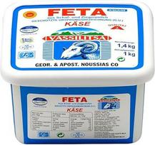 "Vassilitsa Feta" avių sūris, 1 x 1 kg pakuotė, graikiškas feta sūris, pagamintas iš 70 % avių ir 30 % ožkų pieno sūryme, 43 % riebumo, avių ir ožkų sūris, aukščiausios kokybės iš Graikijos