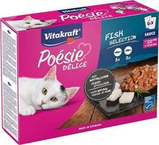 "Vitakraft" kačių maistas "Poesie delisauce", daugkartinė pakuotė "Fish" - 6 maišeliai