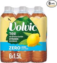 "Volvic Tea Zero Lemon Flavour" - žaliosios arbatos ekstrakto gaivusis gėrimas su citrinų aromatu - be cukraus, kalorijų ir konservantų - 6 x 1,5 l