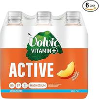 "Volvic Vitamin+ Active Peach" - nealkoholinis gėrimas su magniu ir vitaminais - be cukraus ir kalorijų - 6 x 0,75 l