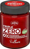 "Zentis Triple Zero Strawberry" - 185 g vaisių užtepėlė be pridėtinio cukraus, be dirbtinių saldiklių ir konservantų, kurioje 75 % vaisių