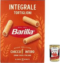 10x Pasta Integrale Barilla Tortiglioni Integrali Viso grūdo itališki makaronai 500 g pakuotėje + itališka gurmaniška Polpa 400 g