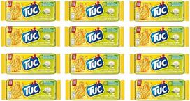 12 x "Tuc Sour Cream & Onion" sūdyti užkandžiai su grietine ir svogūnais 100 g Druskos pyragaičių užkandžiai