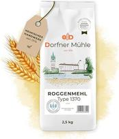 1370 tipo ruginiai miltai [2,5 kg] - tamsūs ruginiai miltai iš Bavarijos, skirti pikantiškai ruginei duonai, mišrainėms ir raugintai duonai - 100 % ruginiai miltai be priedų