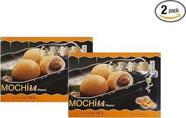 2 x 180 g Žemės riešutų mochi - 12 ryžių pyragėlių su žemės riešutų įdaru Lipnūs ryžių mochi Pamai Pai®