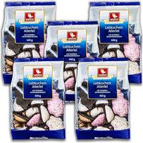 5 vnt. "Weiss Gingerbread Allerlei" pakuotė 5 x 400 g rudųjų meduolių mišinio su glazūra ir tamsaus šokolado pagrindu